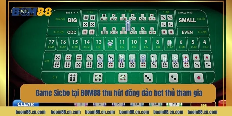 Game Sicbo tại BOM88 thu hút đông đảo bet thủ tham gia.