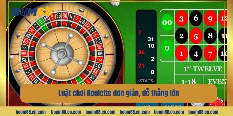 Luật chơi Roulette đơn giản, dễ thắng lớn ngay cả với tân thủ.