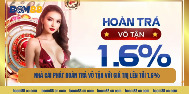 Nhà cá phát hoàn trả vô tận với giá trị lên tới 1.6%